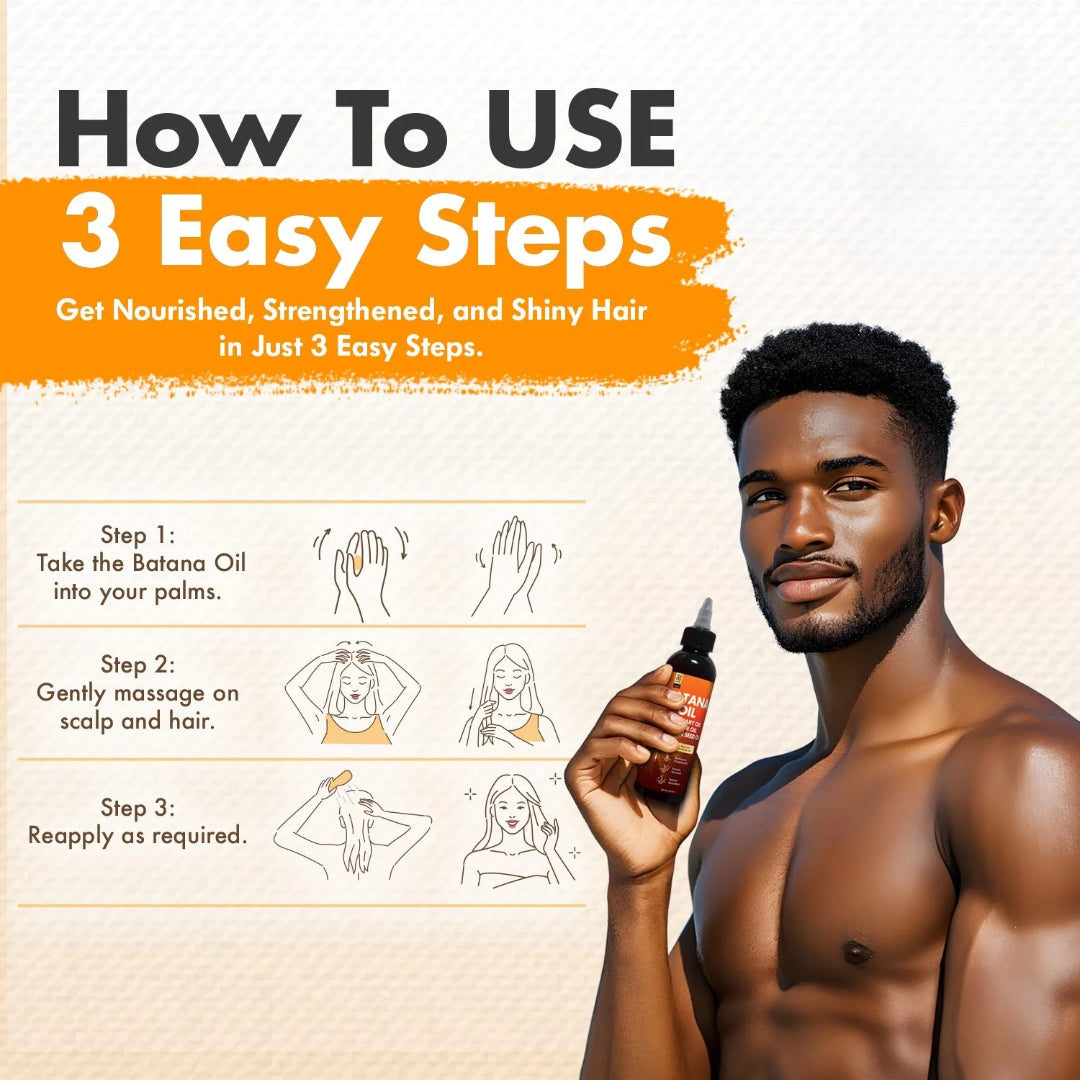 Honduran Batana Oil – 4-in-1 Hair & Scalp Formula For Men