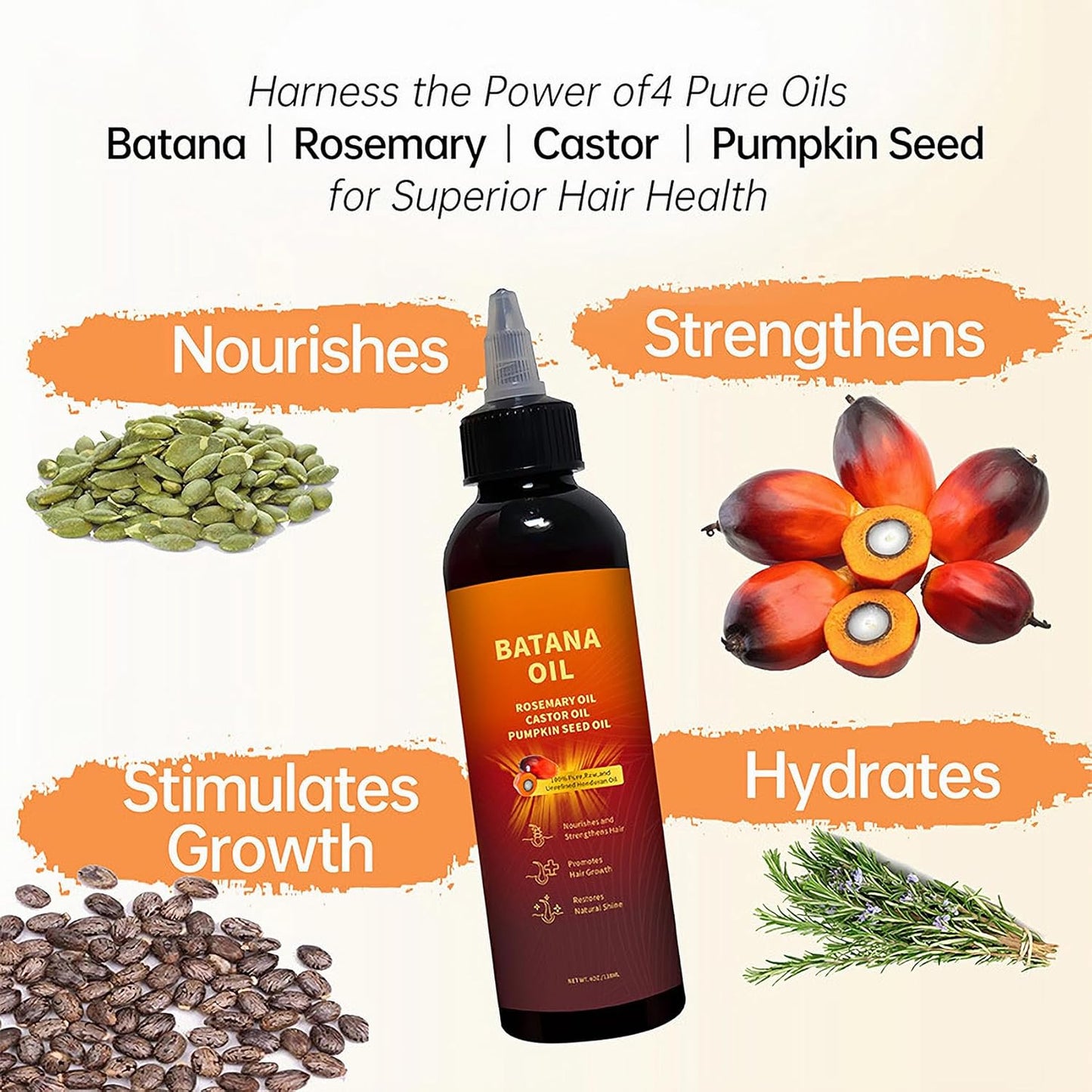 Honduran Batana Oil – 4-in-1 Hair & Scalp Formula For Men