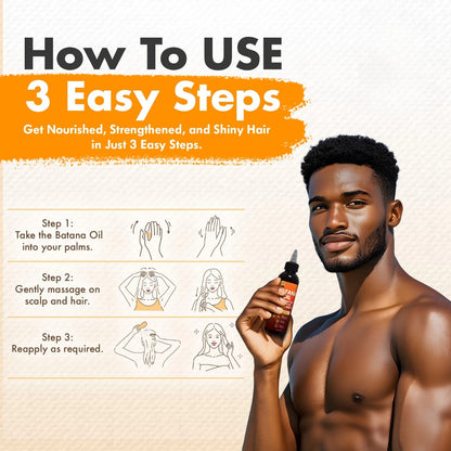 Honduran Batana Oil – 4-in-1 Hair & Scalp Formula For Men