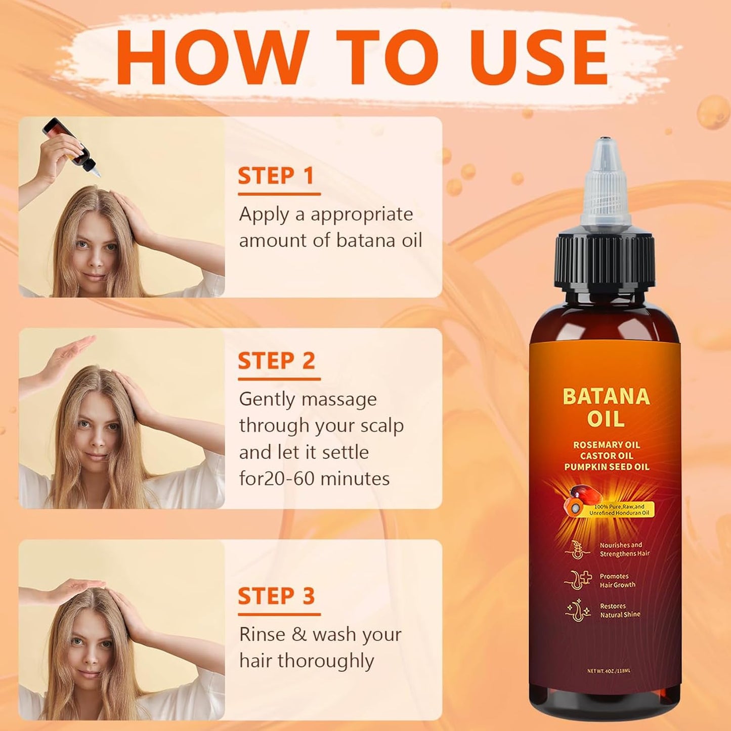 Honduran Batana Oil – 4-in-1 Hair & Scalp Formula For Women