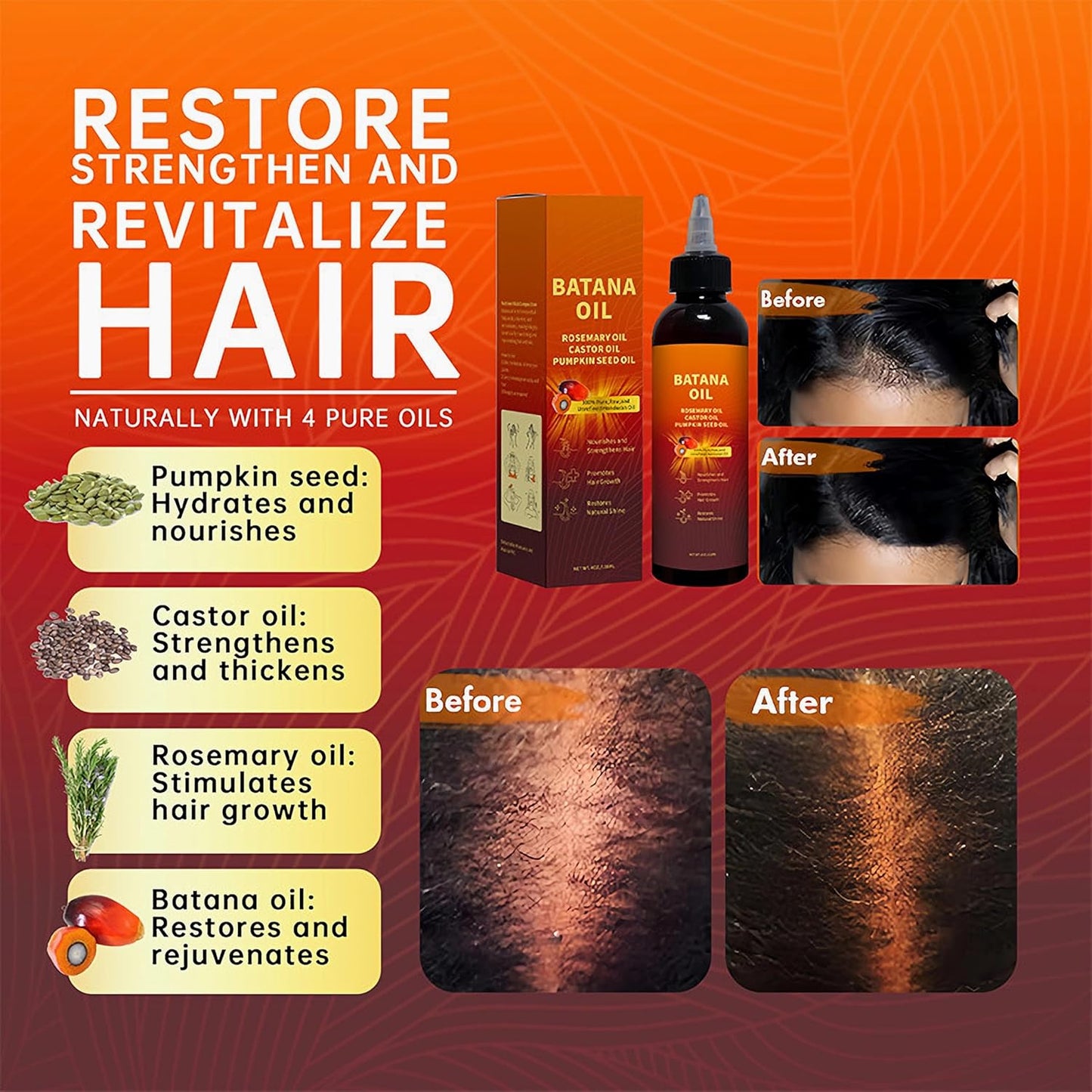 Honduran Batana Oil – 4-in-1 Hair & Scalp Formula For Women